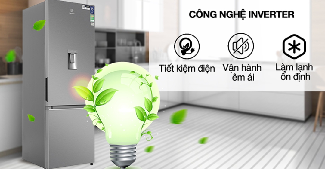 Tủ lạnh Electrolux Inverter 335 lít EBB3742K-A