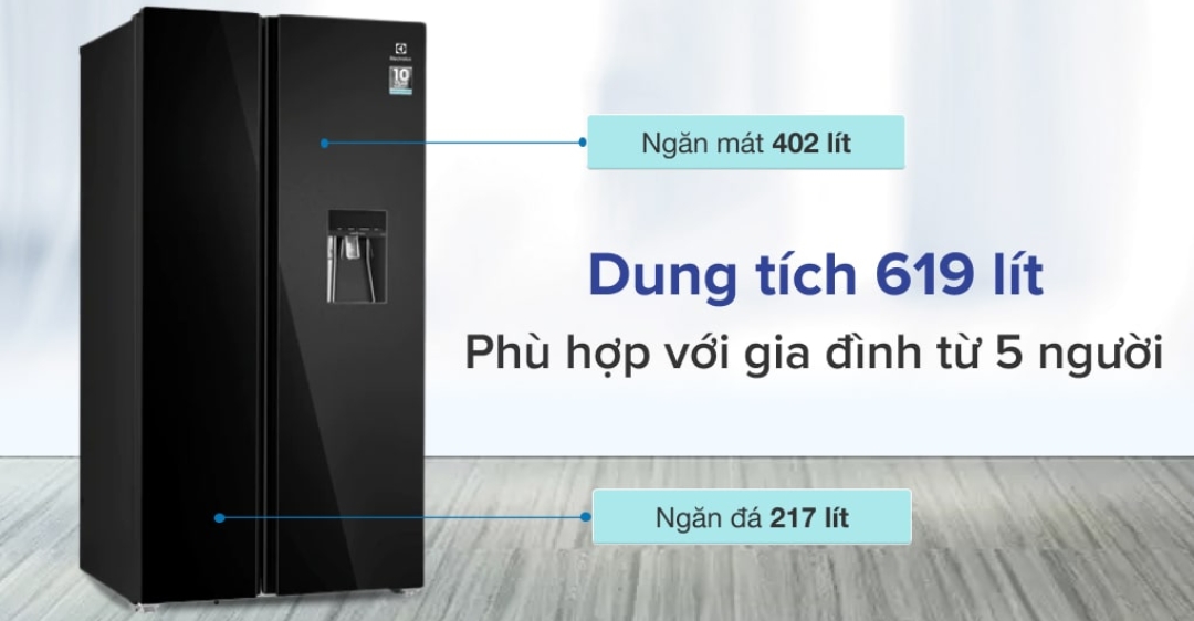 Tủ lạnh Electrolux Inverter 619 lít ESE6645A-BVN
