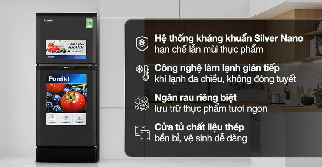 Tủ lạnh Funiki 120 lít HR T6120TDG
