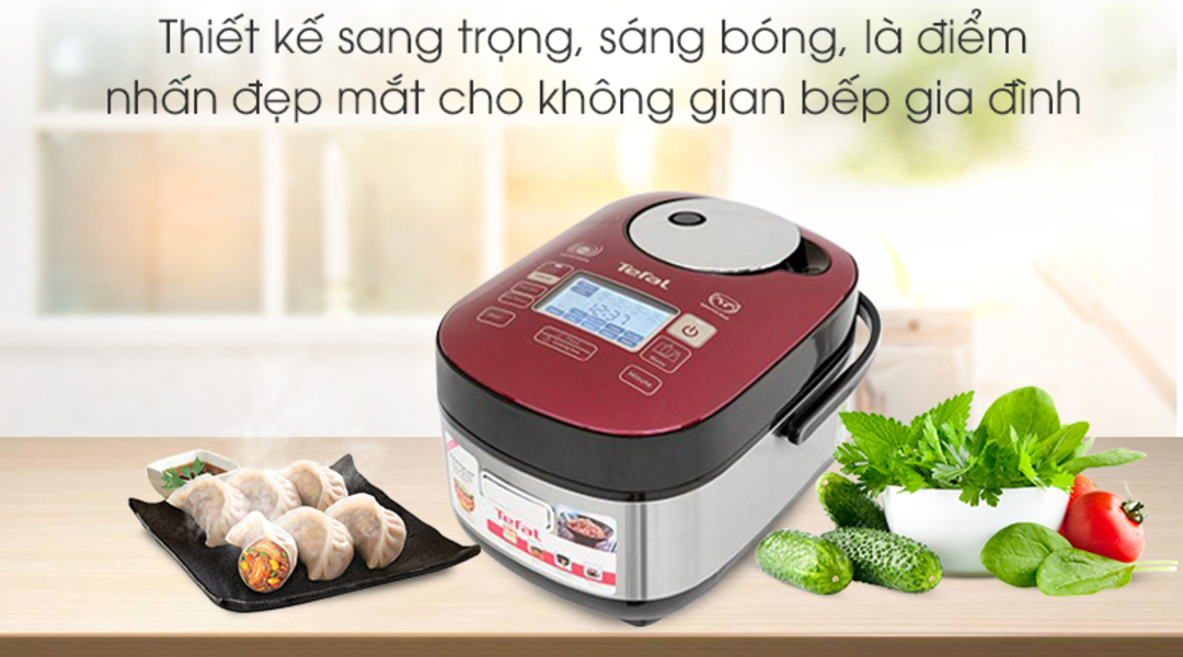 Nồi cơm điện cao tần Tefal 0.9 lít Compact Pro