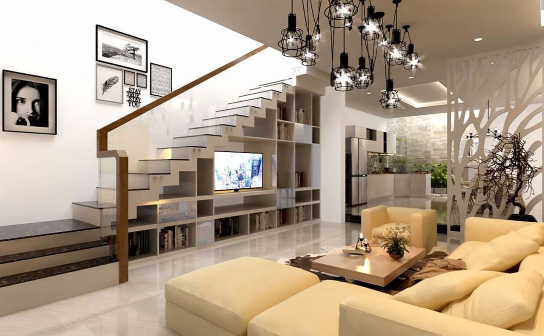 Có nên đặt tivi dưới gầm cầu thang hay không