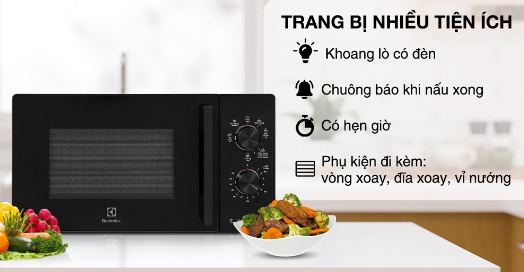 Lò vi sóng có nướng Electrolux EMG20K22B 20 lít
