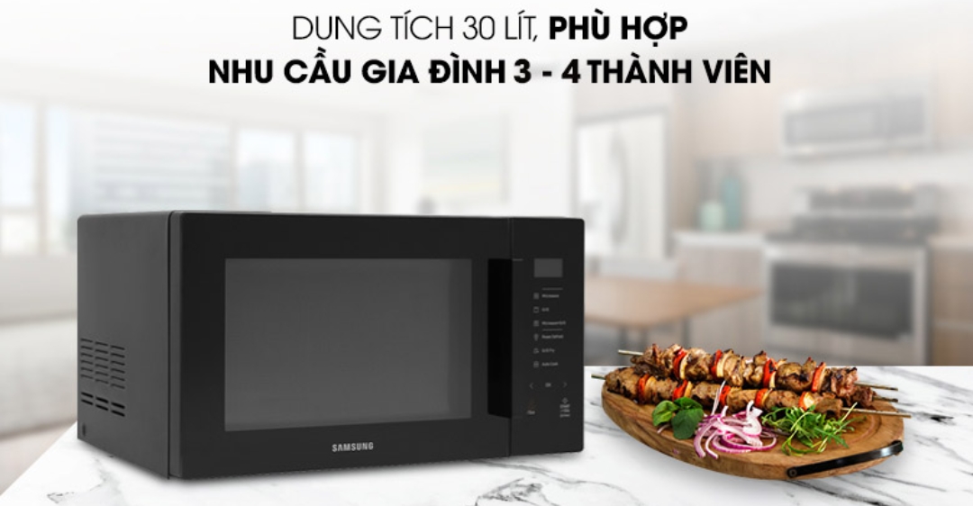 Lò vi sóng có nướng Samsung MG30T5018CK/SV 30 lít