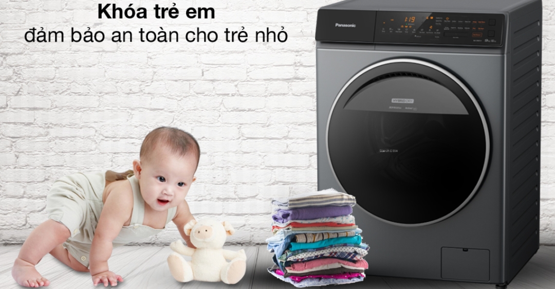 Máy giặt sấy Panasonic Inverter giặt 9 kg - sấy 6 kg NA-S96FC1LVT