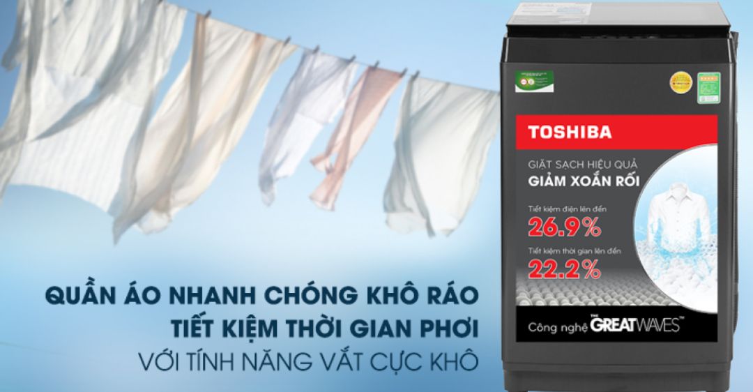 Máy giặt Toshiba Inverter 9.0 kg AW-DK1000FV(KK)