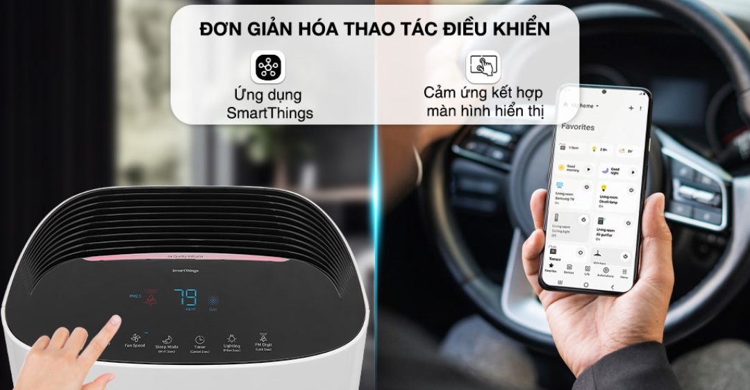 Máy lọc không khí Samsung AX60R5080WD/SV 60W