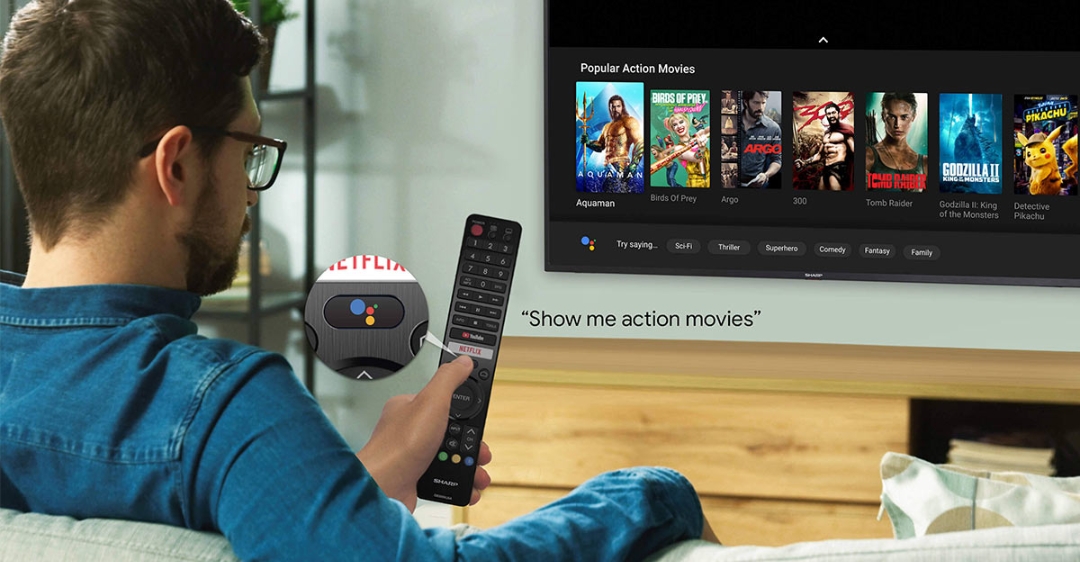 Smart Tivi Sharp 50 inch LC-50LE580X-BK Full HD, Android