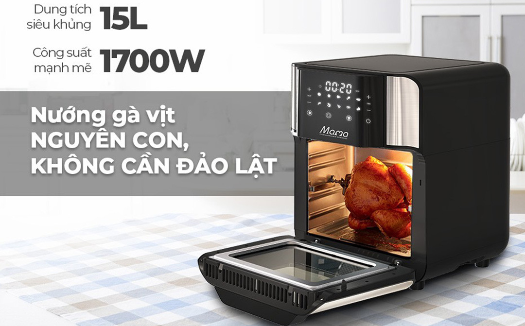 Lò chiên không dầu Sunhouse Mama SHD4088 15 lít
