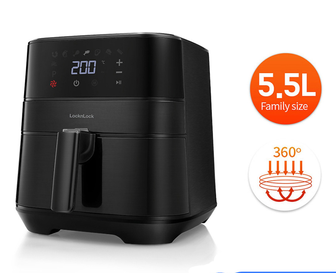Nồi chiên không dầu Lock&Lock EJF284BLK 5.5 lít