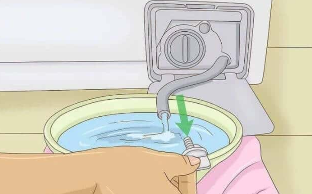 Cách xả hết nước trong máy giặt lồng ngang bước 4