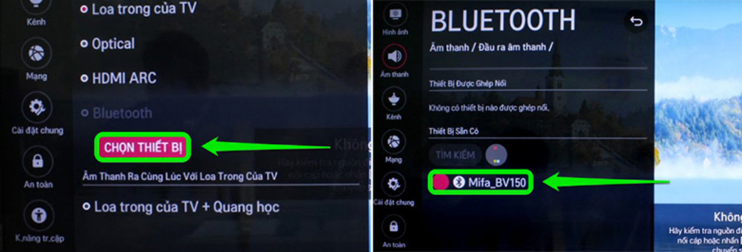 hướng dẫn kết nối loa bluetooth với tivi LG bước 4