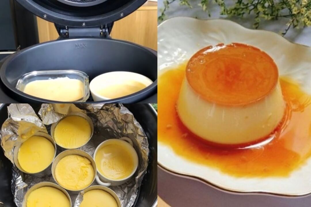 Cách làm bánh flan bằng nồi chiên không dầu