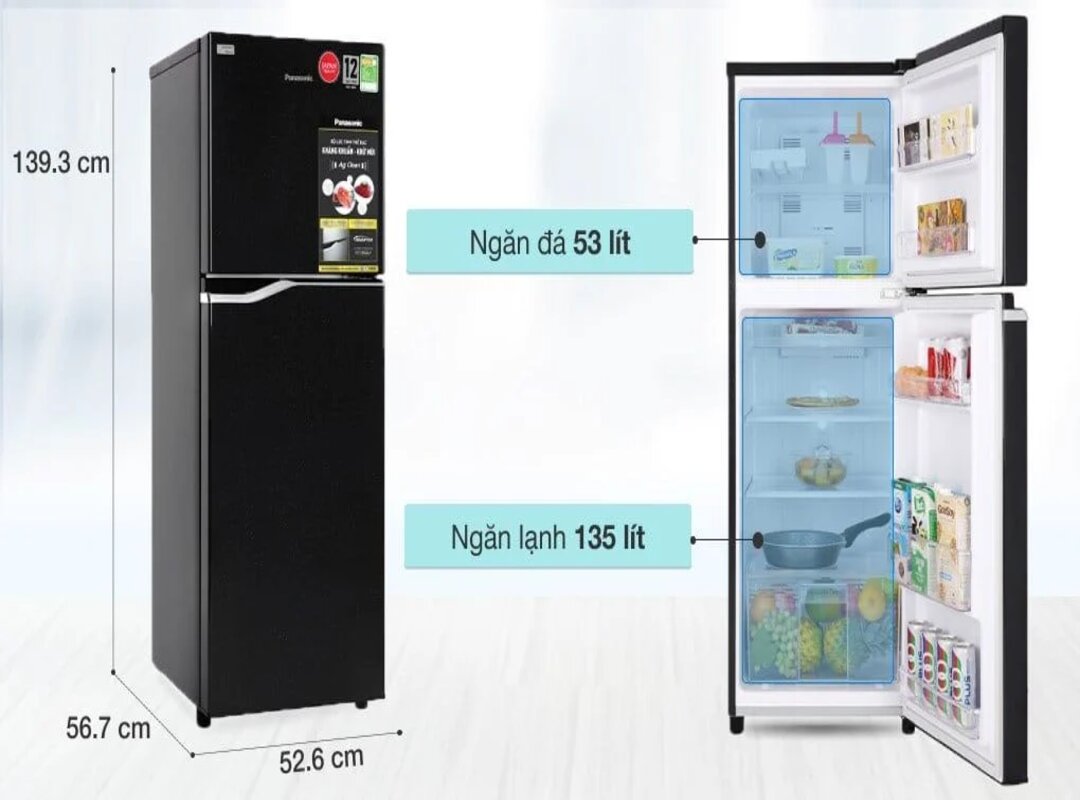 Tủ lạnh Panasonic Inverter 188 lít NR-BA229PKVN