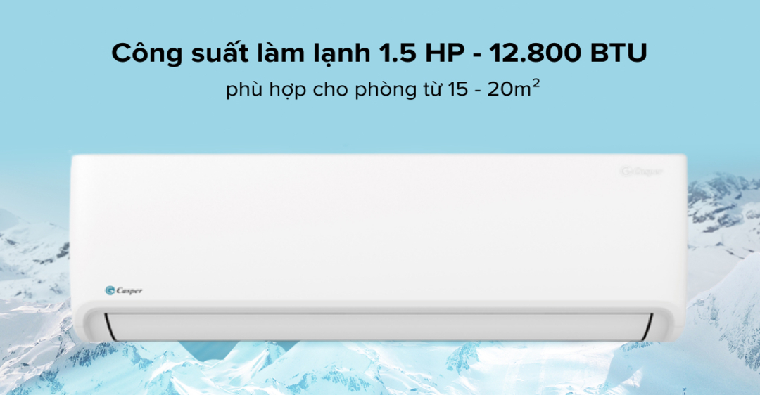 2. Máy lạnh Casper hai chiều Inverter 1.5 HP GH-12IS33