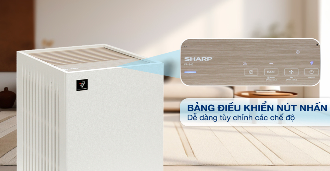 7-Máy lọc không khí Sharp FP-S40V-W 23W