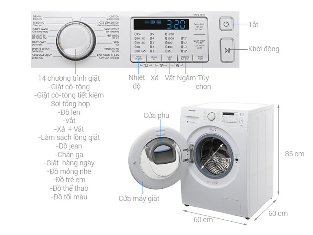 Cách xử lý máy giặt Samsung báo lỗi BE