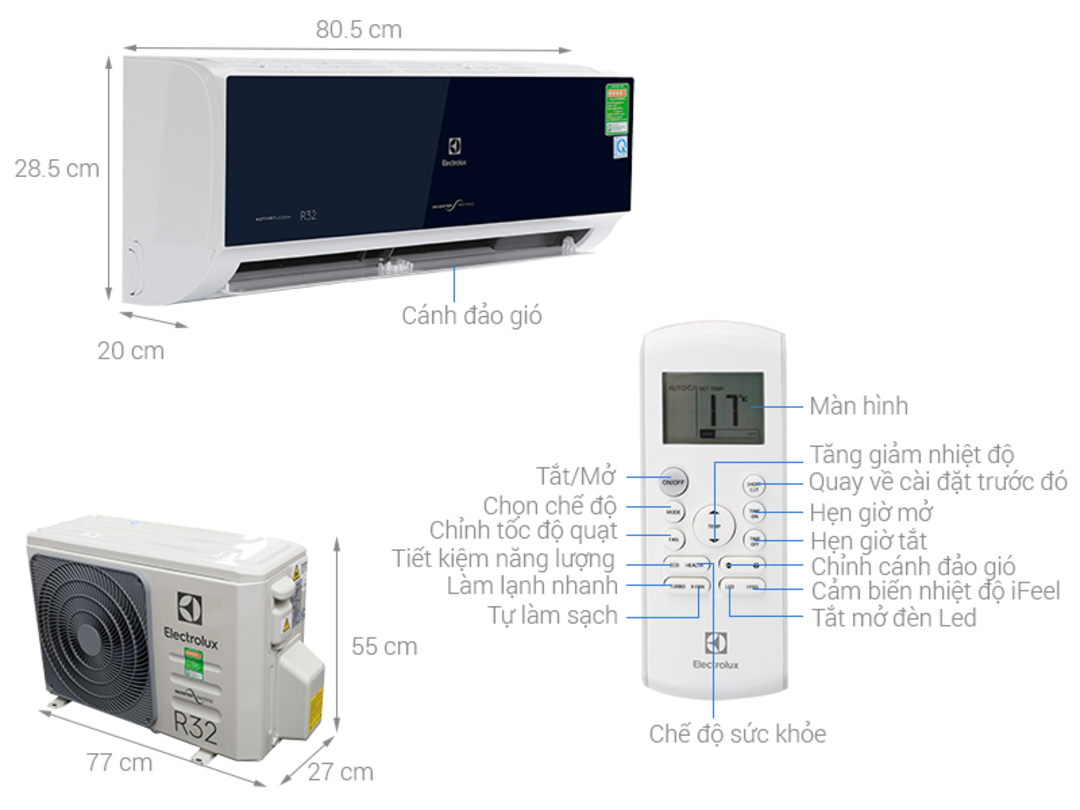 Máy lạnh Electrolux Inverter 1.5HP ESV12CRO-D1