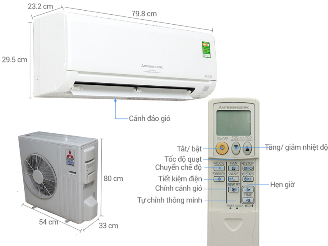 Máy lạnh Mitsubishi Inverter 2HP MSY-GE20VA