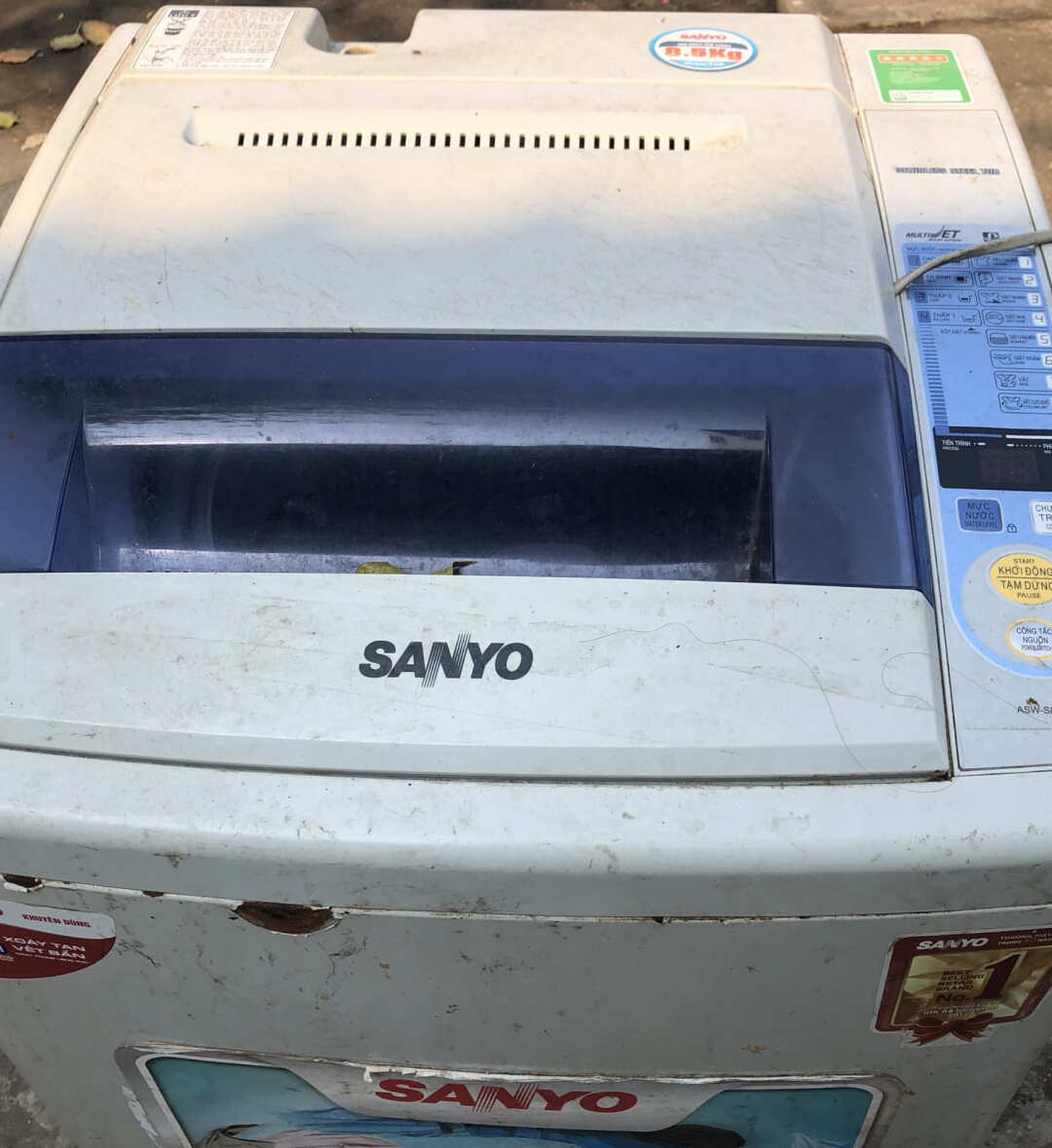Nguyên nhân và cách khắc phục máy giặt Sanyo báo lỗi UE