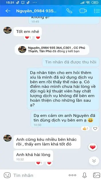 Phản hồi thực tế khách hàng Limosa 5