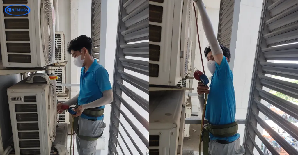 Công trình bơm ga máy lạnh tại chung cư Mỹ Phúc