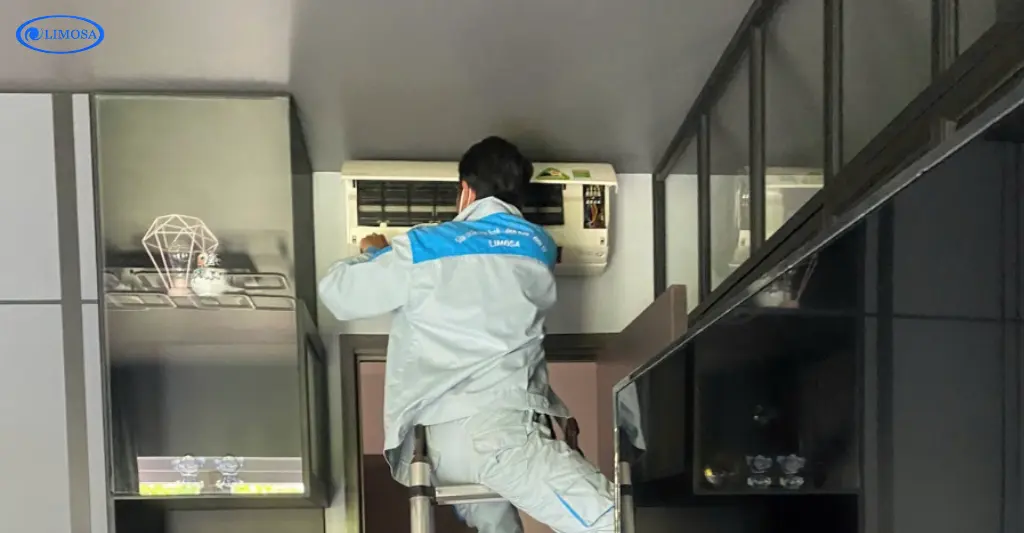 Khảo sát công trình vệ sinh máy lạnh căn hộ chung cư Phúc Thịnh trước khi tiến hành