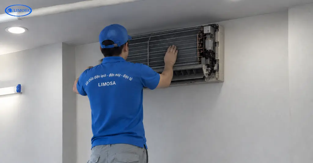 Bước 1 khảo sát máy lạnh tại văn phòng chung cư An Phú