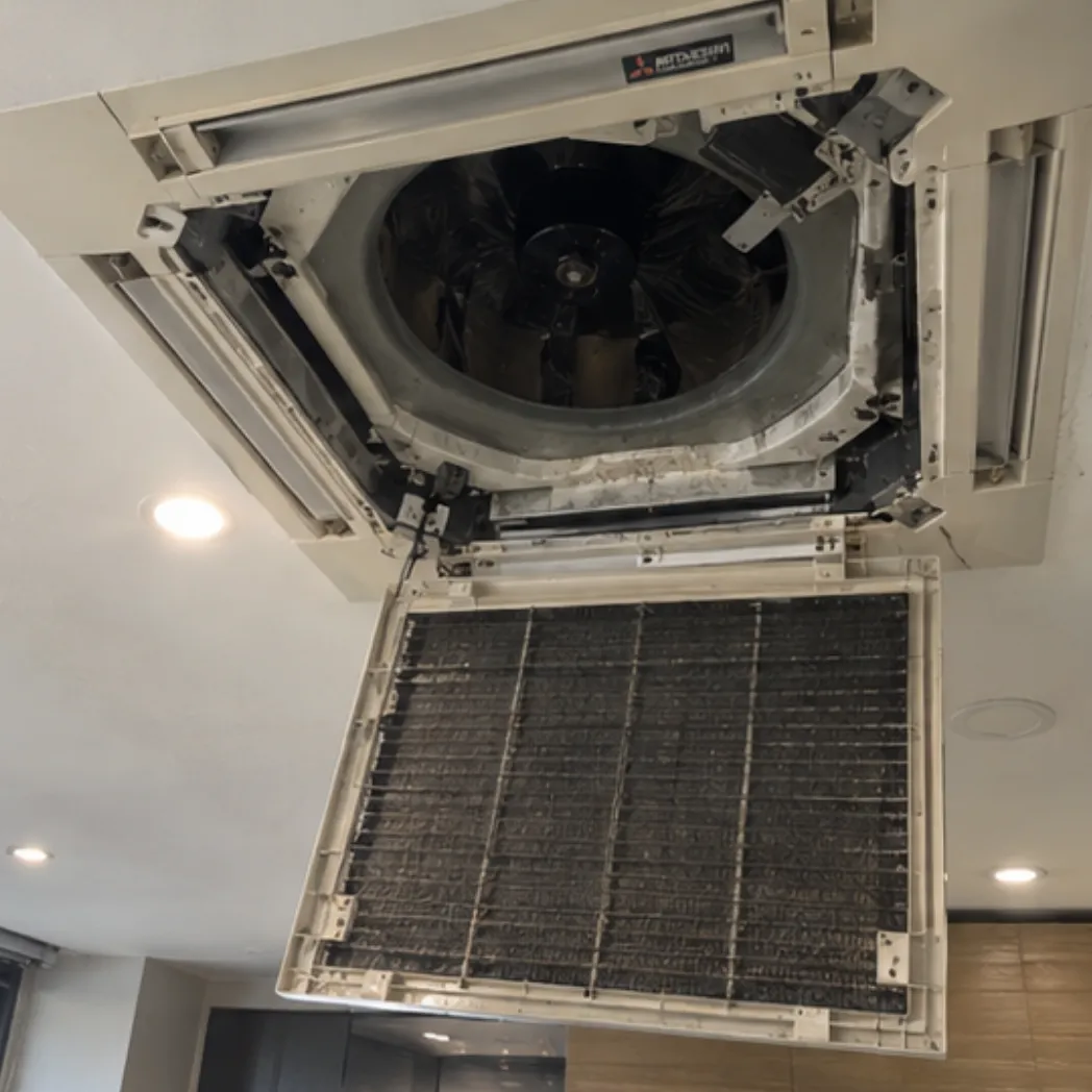 Nạp ga R32 máy lạnh giấu trần nối ống gió Mitsubishi Heavy