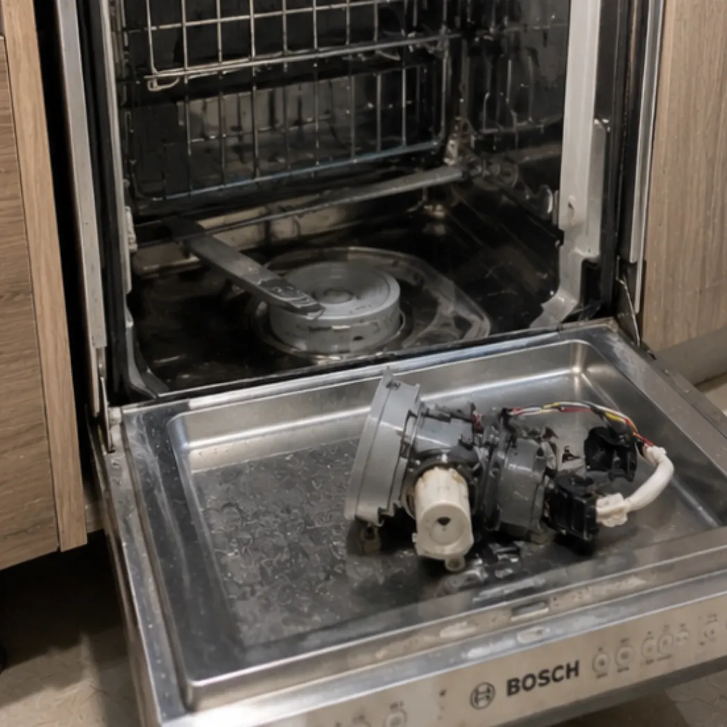 Sửa máy rửa bát Bosch Serie 6 báo lỗi E15 rò rỉ nước đáy máy
