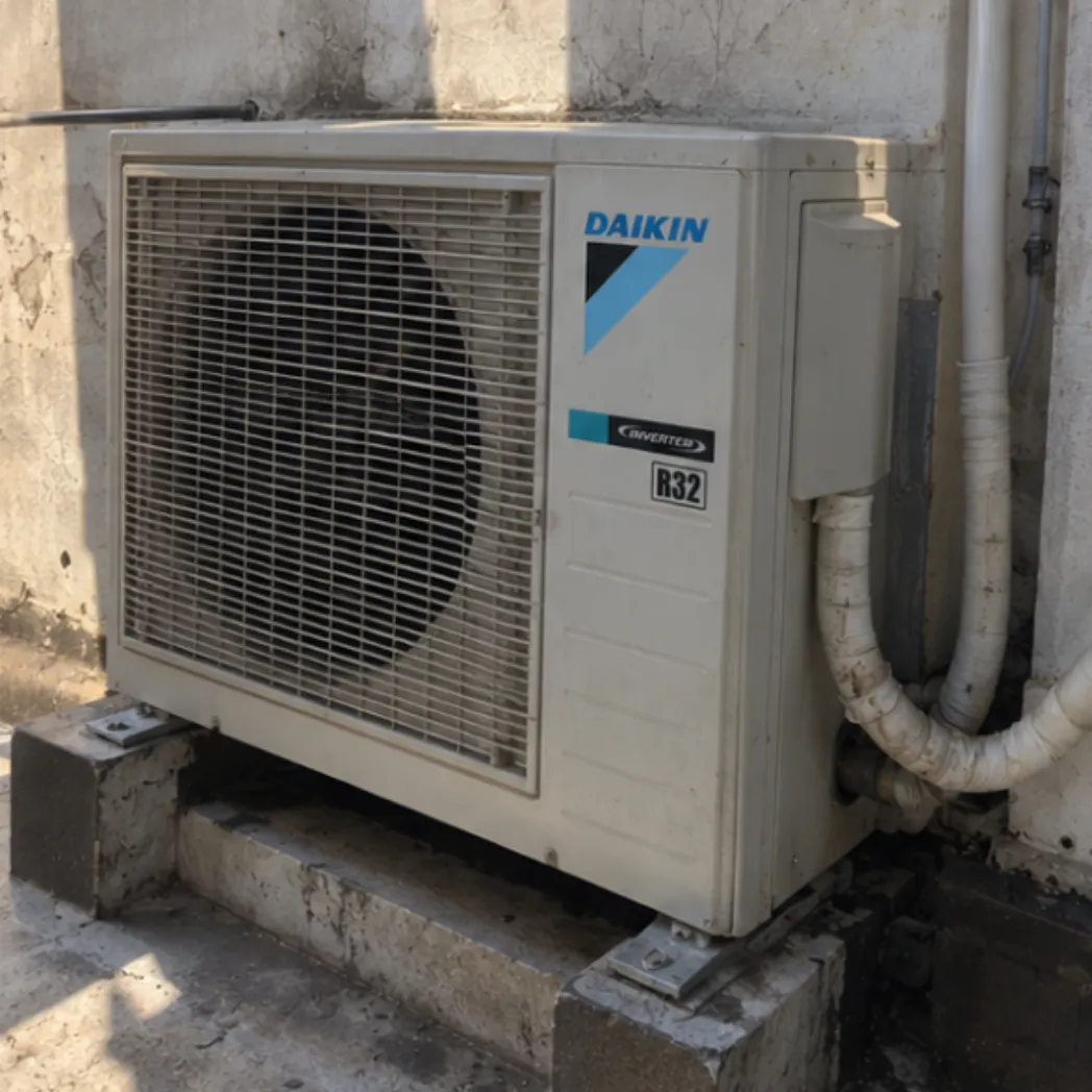 Xử lý máy lạnh bám tuyết ống đồng thay rắc co rò rỉ ga Daikin