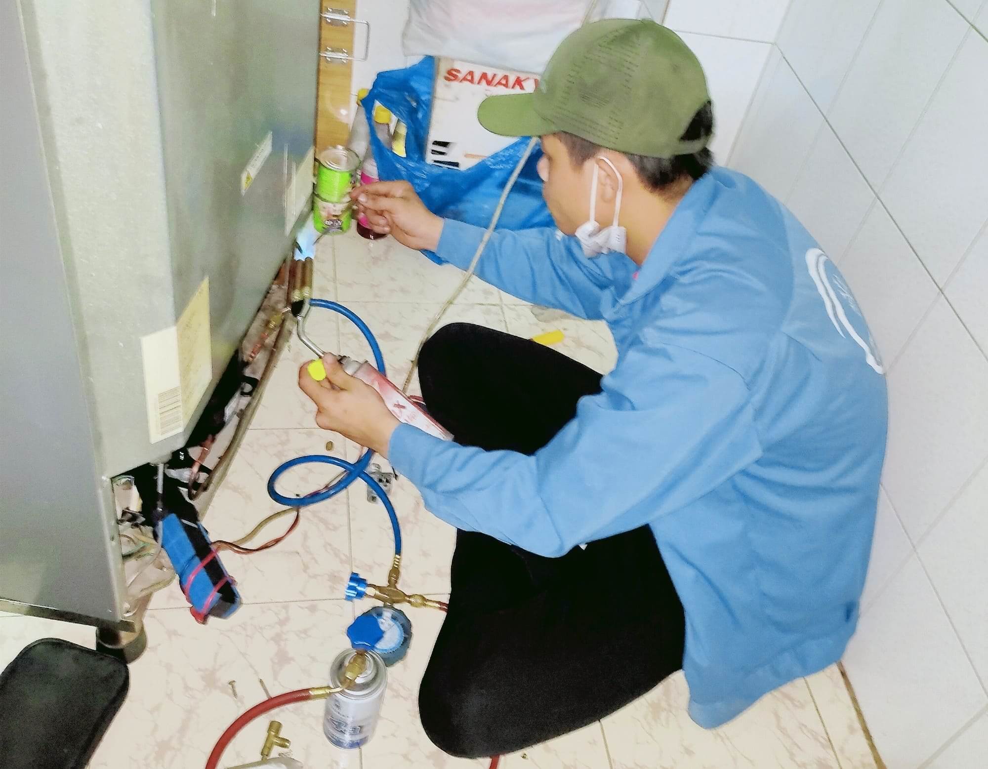 dịch vụ bơm ga tủ lạnh 1 cánh