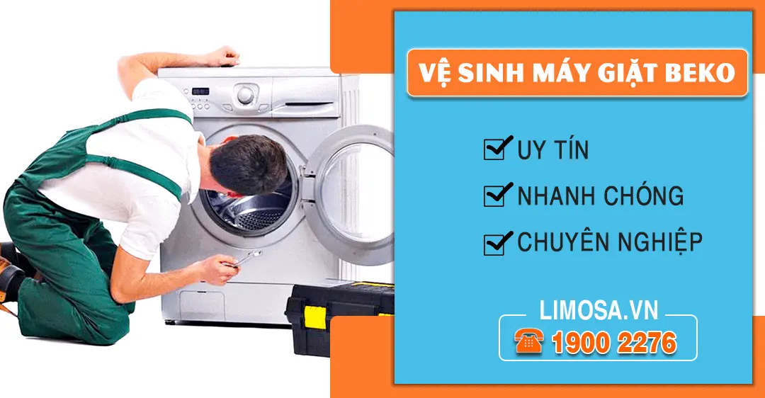 Dịch vụ vệ sinh máy giặt Beko Limosa
