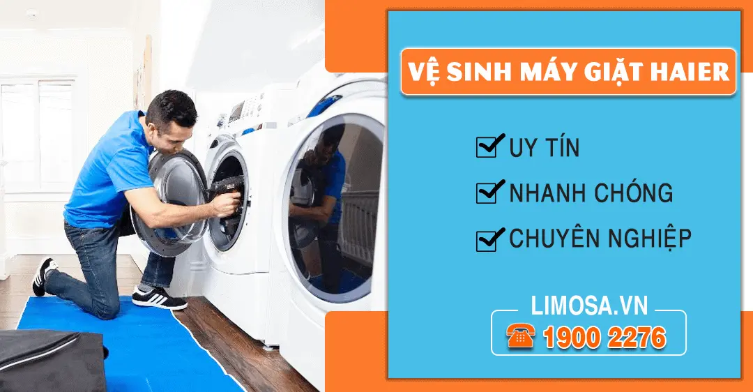 Dịch vụ vệ sinh máy giặt Haier Limosa